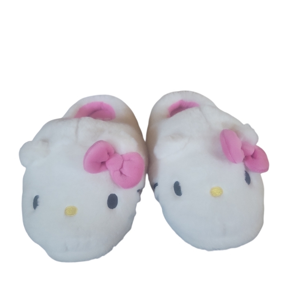 Hello Kitty Cute Plush White and Pink Adult House Slippers Sz 11-12 - Picture 7 of 7